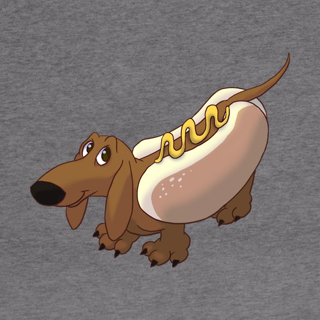 Dachshund in Hot Dog Costume by LobitoWorks